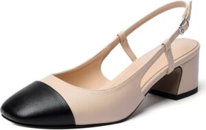 Compensées femme Chanel avec bride et talon en liège naturel