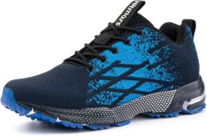 Chaussures de running bleu confort pour homme en plein air