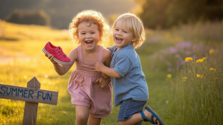 Sandales enfant ouvertes pour l’été, coloris multicolore